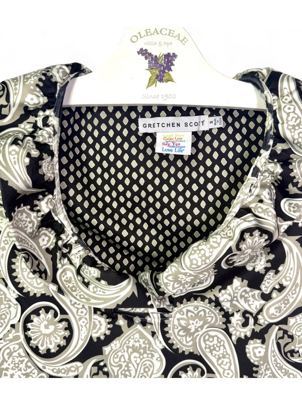 Gretchen Scott Women’s Ruffneck Jersey Plentiful Paisley Midi Dress Size Small - Picture 6 of 11